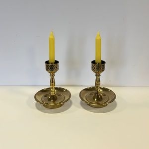 Brass candlestick holders